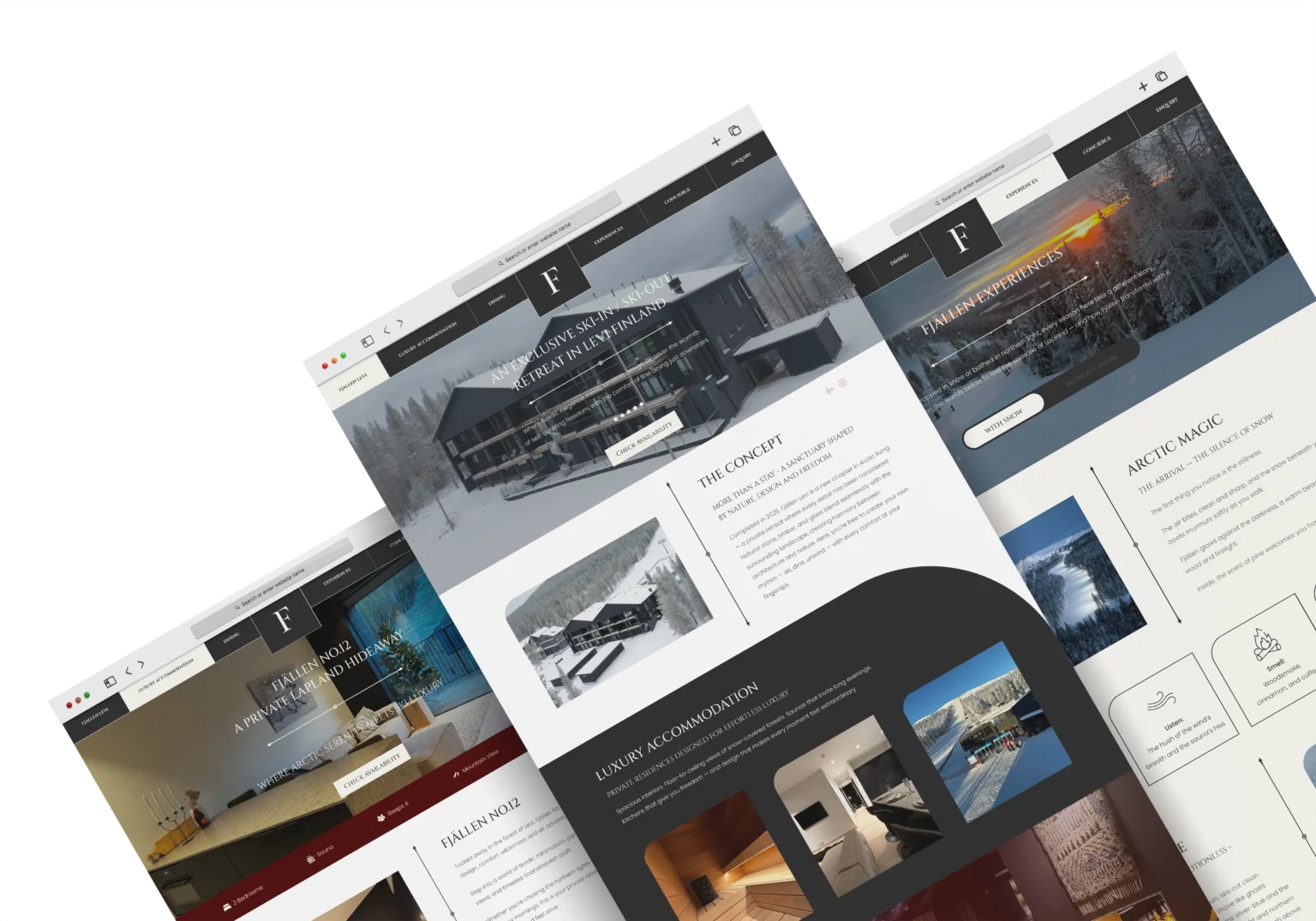 Fjällen Levi — Launched site — desktop